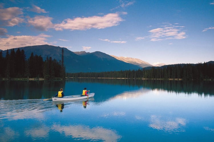 Paddling on Lac Beauvert